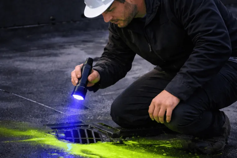 Recherche de fuite par traceur fluorescent